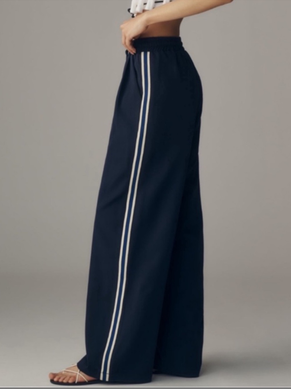 Bishop + Young Navy Ford Tie Front Track Pants